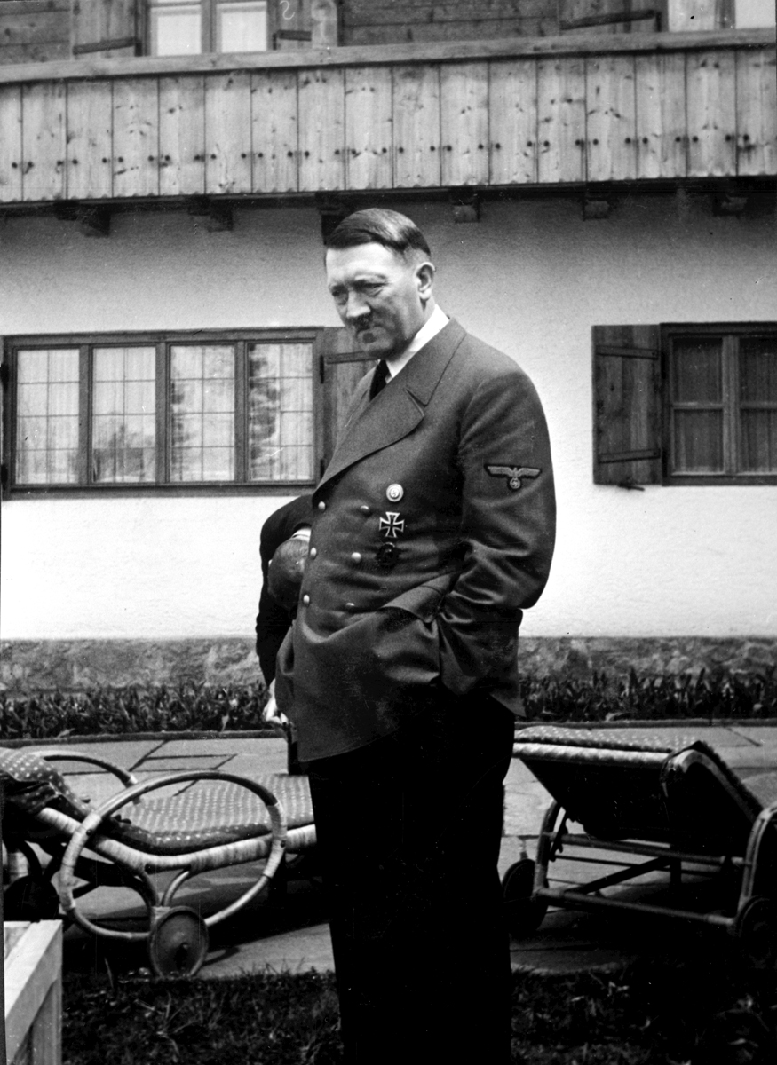 Adolf Hitler on the Berghof terrace during the summer of 1940, from Eva Braun's albums 
